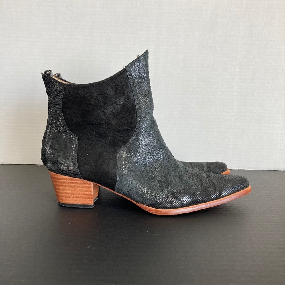 L | MULTI TEXTURED BLACK WESTERN BOOTS | US9